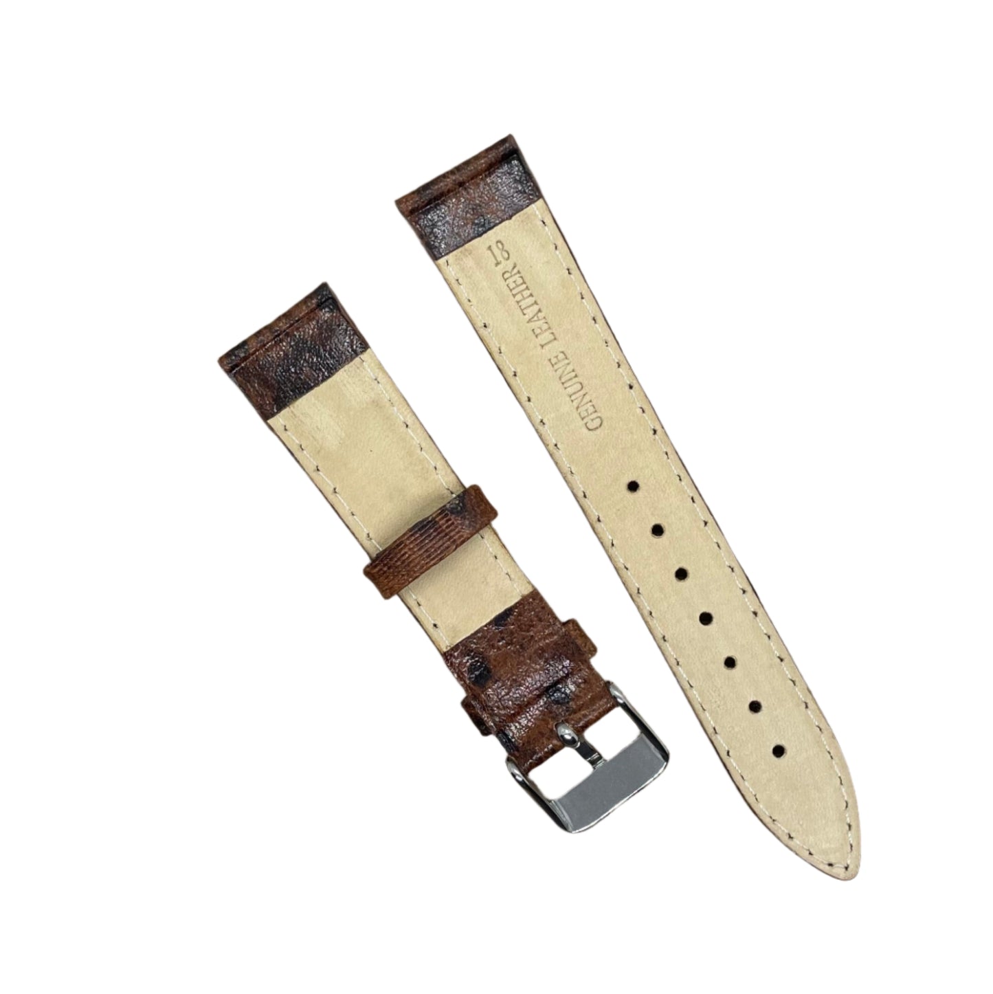18mm Pattern Leather Watch Strap – Unique Texture and Timeless Style