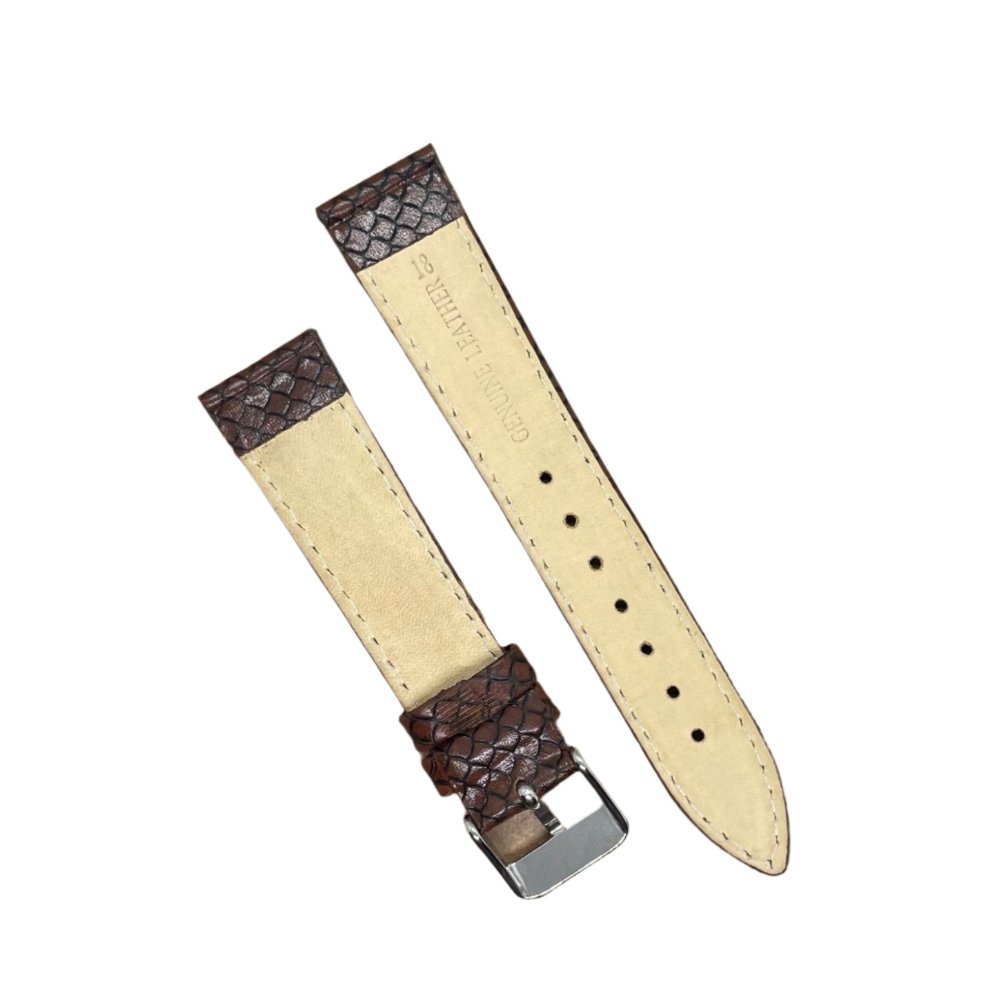 18mm Pattern Leather Watch Strap – Unique Texture and Timeless Style