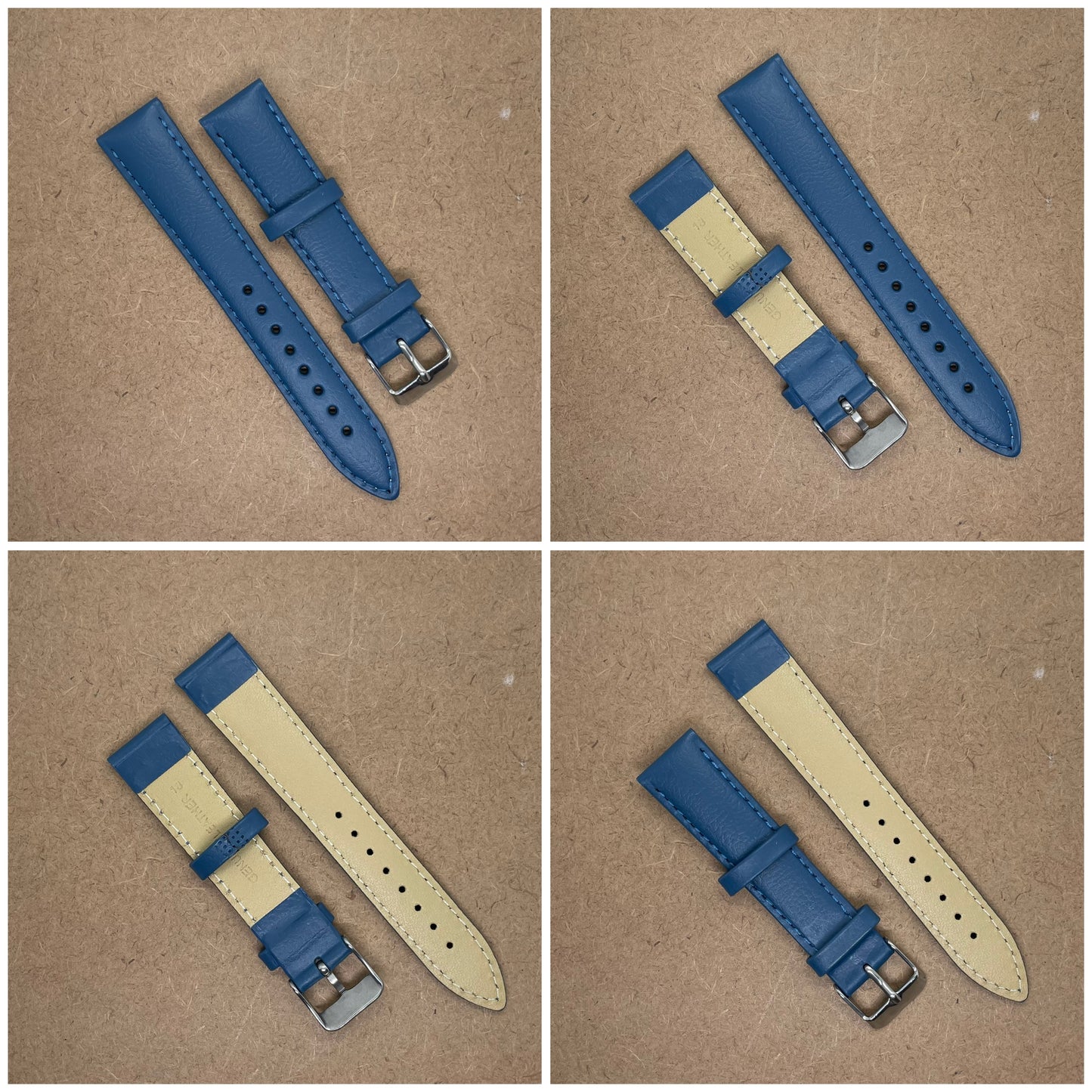 18mm Leather Watch Strap – Classic Plain Colors