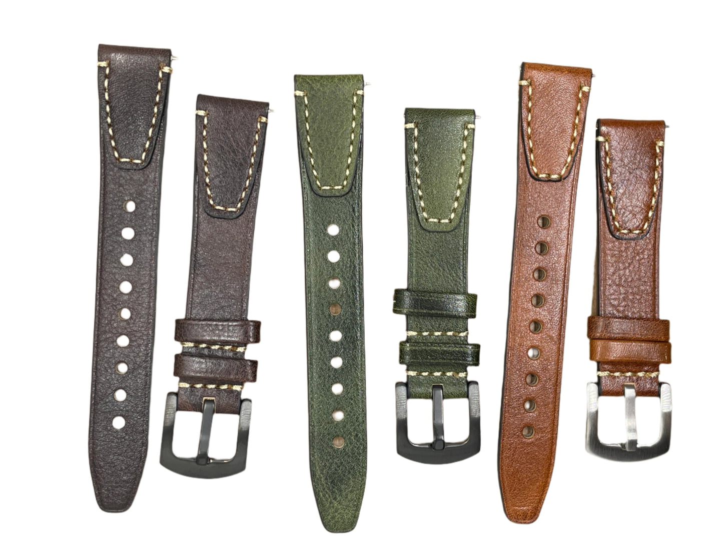 Vintage Premium Leather Watch Strap – Quick Release