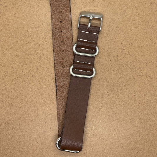 18mm Leather NATO Watch Strap – Classic Style, Premium Comfort