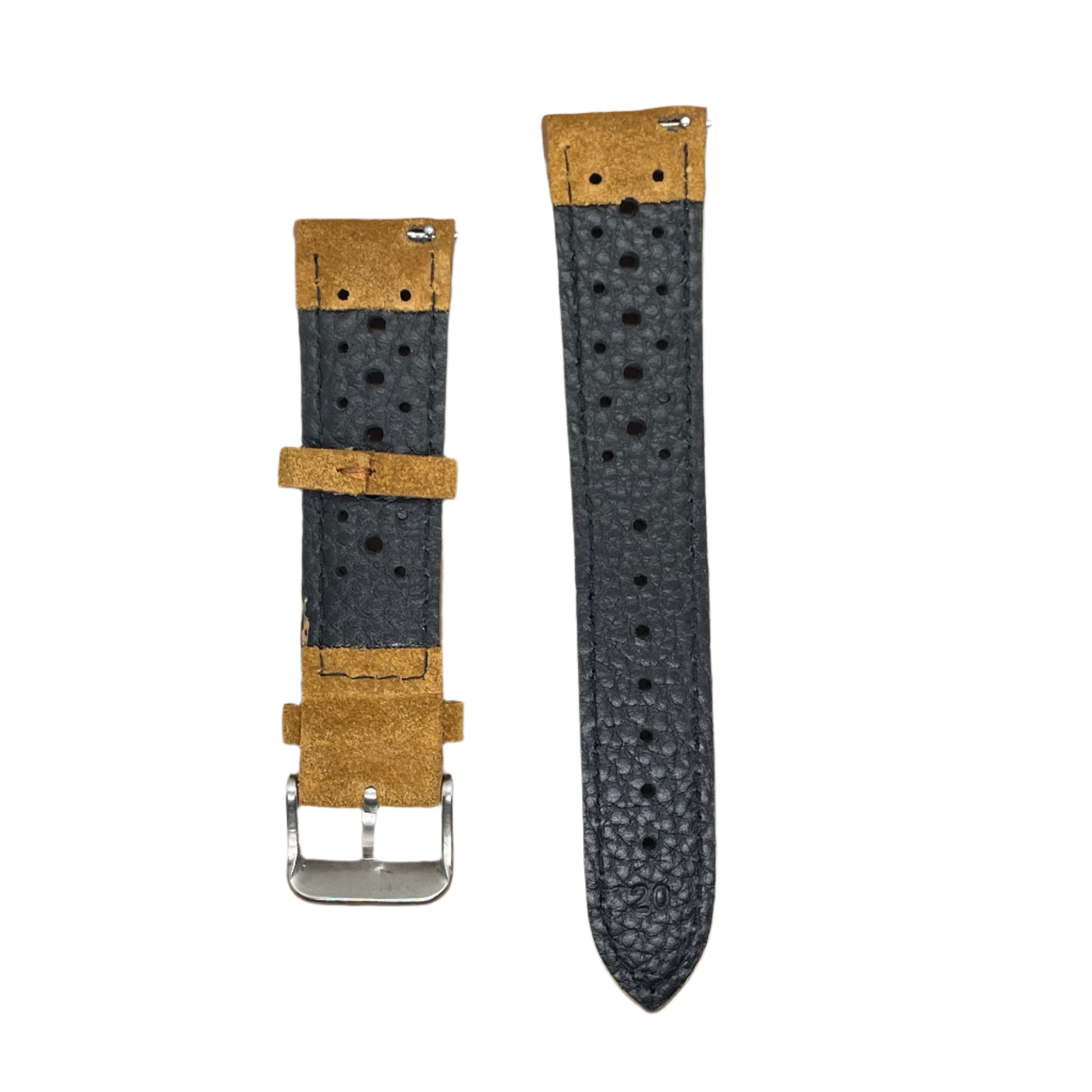 Racer Style Suede Watch Strap – Quick Release | 18mm / 20mm
