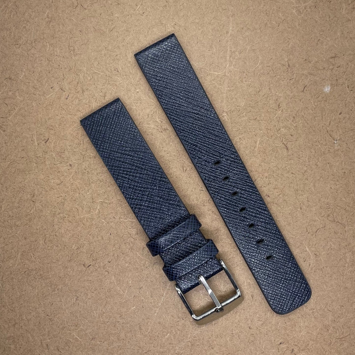 18mm Formal Textured Leather Watch Strap – Premium Finish
