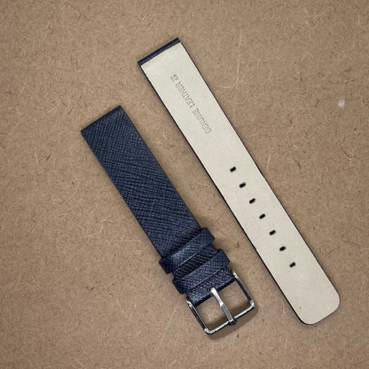18mm Formal Textured Leather Watch Strap – Premium Finish