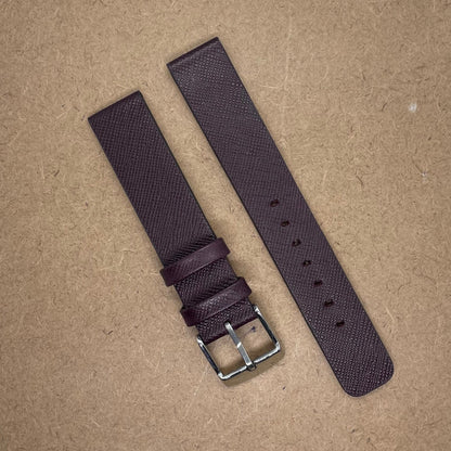 18mm Formal Textured Leather Watch Strap – Premium Finish