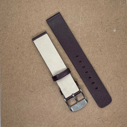 18mm Formal Textured Leather Watch Strap – Premium Finish