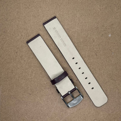 18mm Formal Textured Leather Watch Strap – Premium Finish