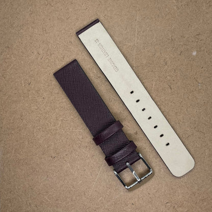 18mm Formal Textured Leather Watch Strap – Premium Finish