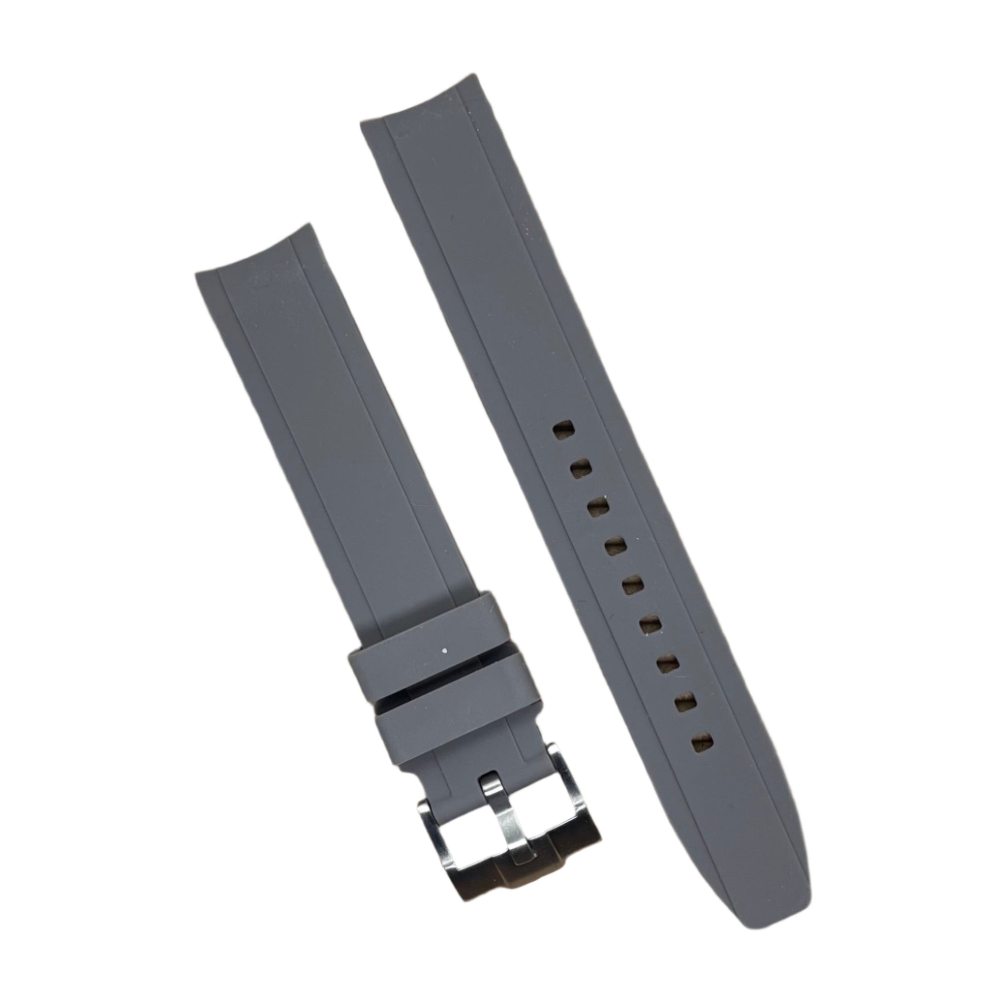 18mm Curved End Silicone Watch Strap – Sporty Comfort and Perfect Fit