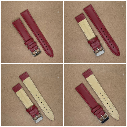 18mm Leather Watch Strap – Classic Plain Colors