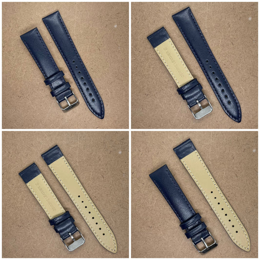 18mm Leather Watch Strap – Classic Plain Colors