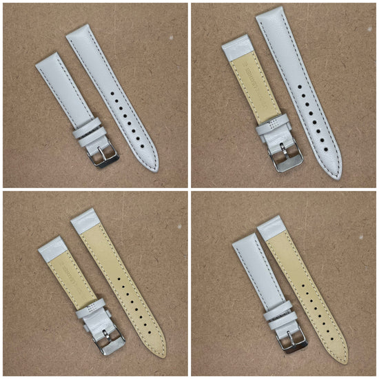 18mm Leather Watch Strap – Classic Plain Colors