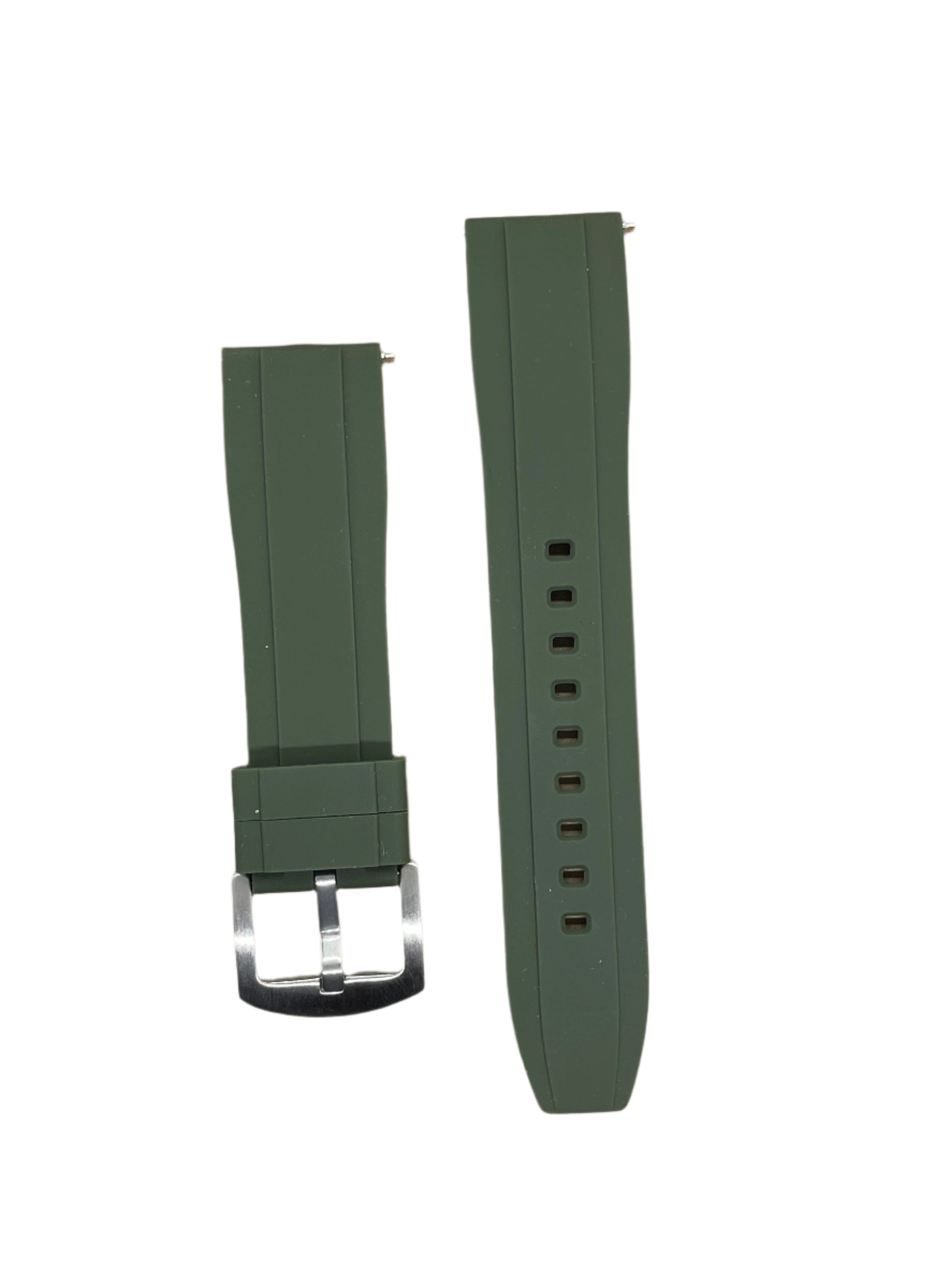 22mm Silicone Angled Strap with Quick Release Pins