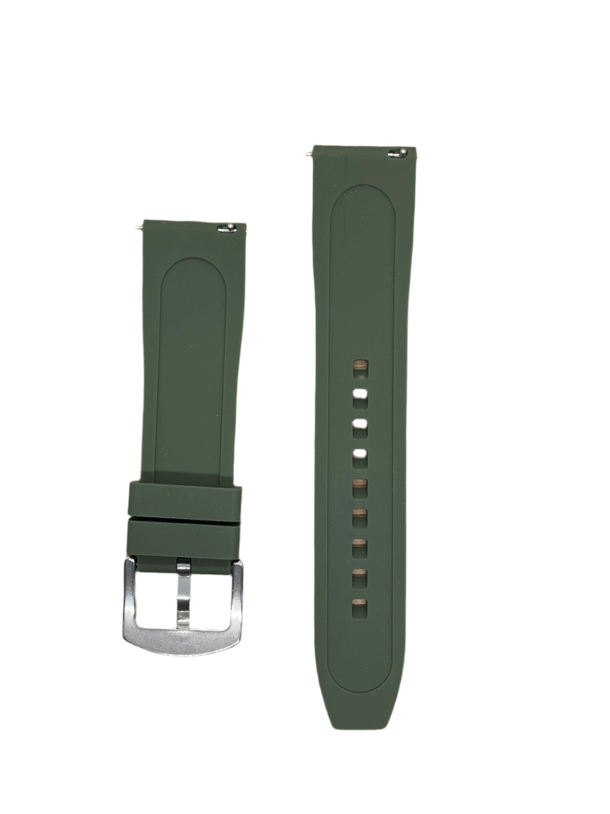 22mm Silicone Angled Strap with Quick Release Pins