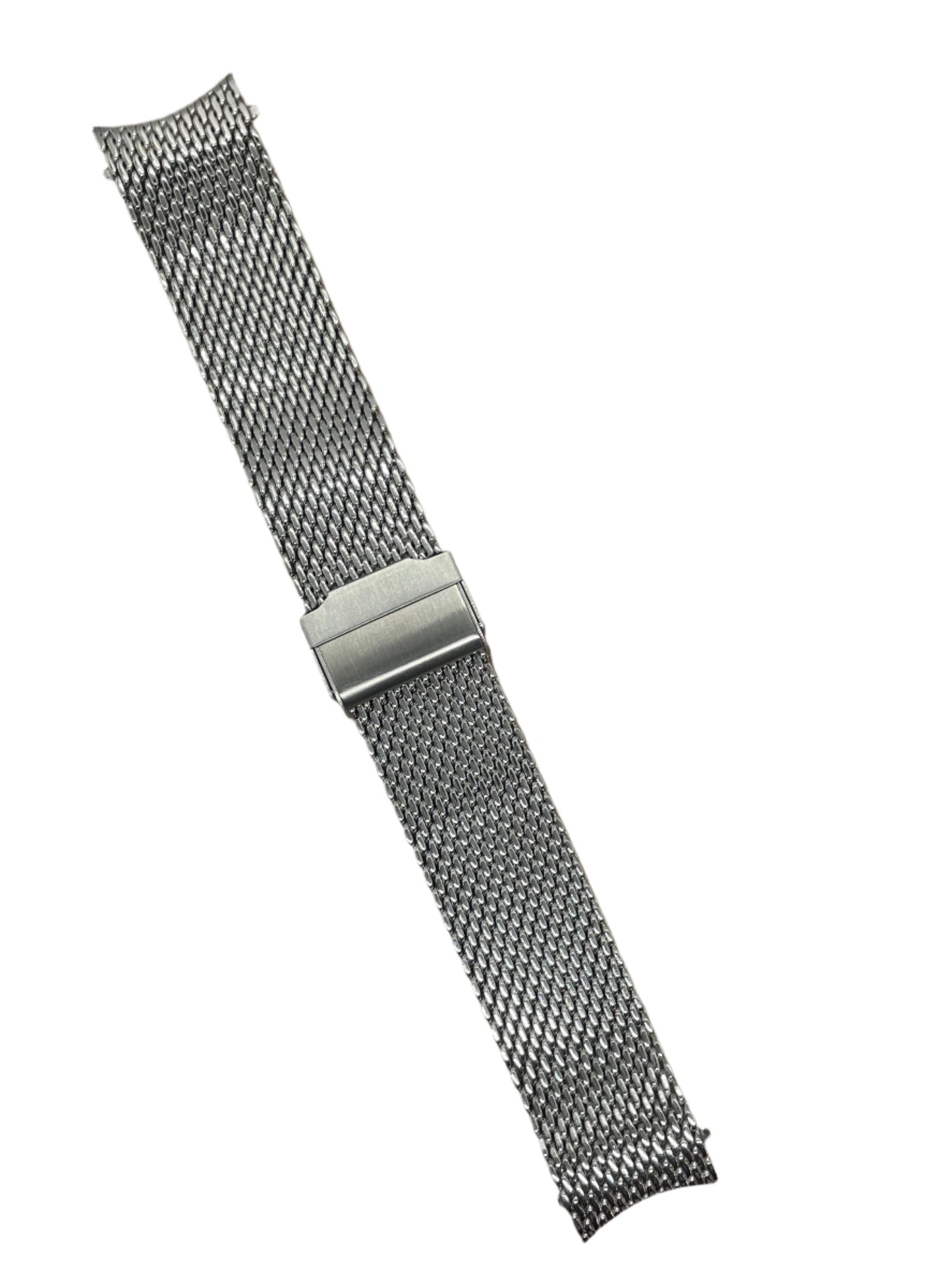 Curved End Milanese Mesh Bracelet – 22mm Stainless Steel