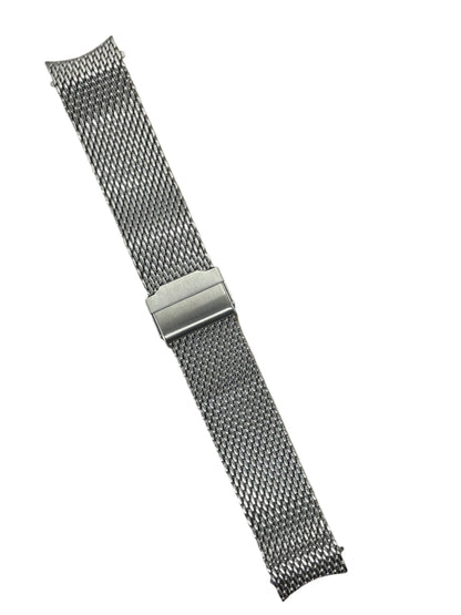 Curved End Milanese Mesh Bracelet – 22mm Stainless Steel
