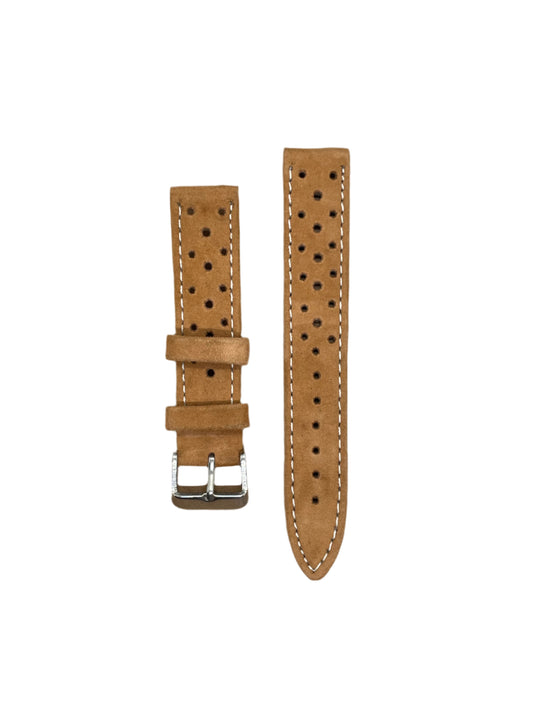 18mm Affordable Suede Rally Strap – Classic Motorsport-Inspired Style