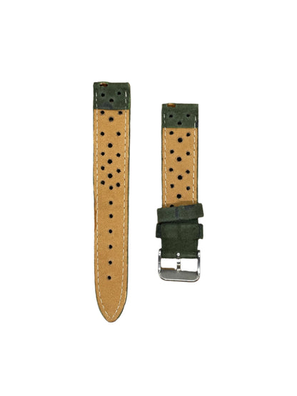 18mm Affordable Suede Rally Strap – Classic Motorsport-Inspired Style